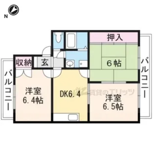 ヒューマンハイム貴生川【3階】の間取り