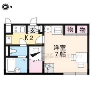 レオパレスファイナルコート【105号室】の間取り