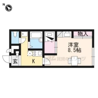 レオパレス水口【209号室】の間取り