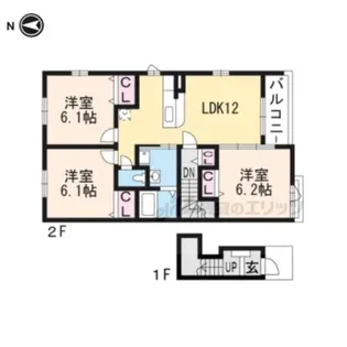 ローズ・スターデン・ジン【2階】の間取り