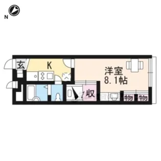 レオパレスMikumo【104号室】の間取り