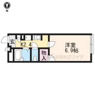 レオパレスキャロットハウス【102号室】の間取り