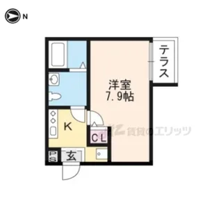 京乃双葉マンション【103号室】の間取り