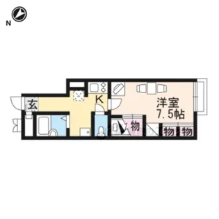 レオパレスヴィータ守山【108号室】の間取り