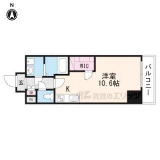 コージーコート石山【402号室】の間取り