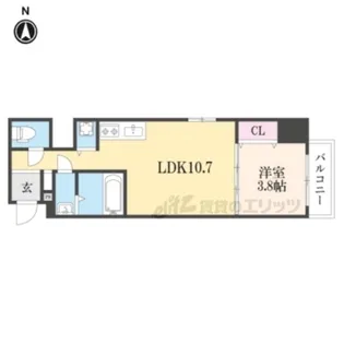 コージーコート石山【1003号室】の間取り