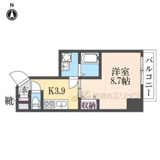 コージーコート石山【901号室】の間取り