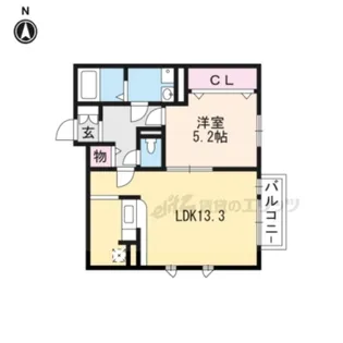 サニーコート夢咲き【1階】の間取り