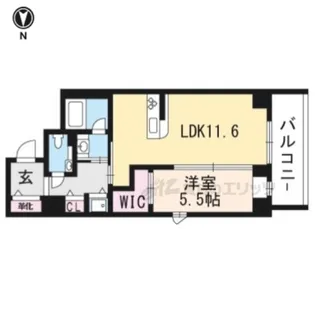 SKY MAISON 京都西院【203号室】の間取り