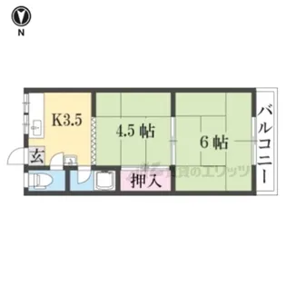 第一西山ハイツ【203号室】の間取り