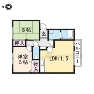 パークハイムA【202号室】の間取り