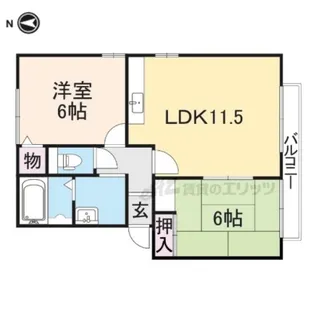 パークハイムB【202号室】の間取り