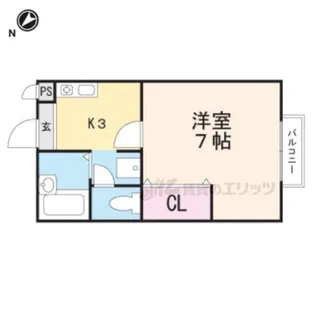 グランシア虫生野【203号室】の間取り