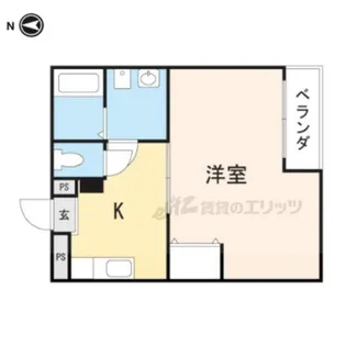 カサ・クワトロ【102号室】の間取り