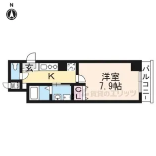 サクシード伏見京橋【4階】の間取り