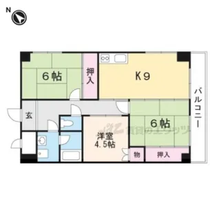 パレス南海【305号室】の間取り