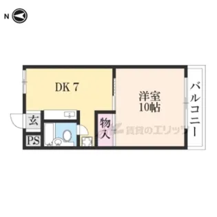 フナダハイツ【1-C号室】の間取り