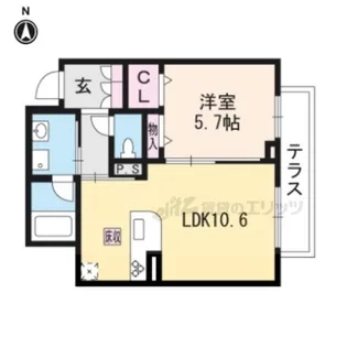 シャーメゾン膳所中庄【103号室】の間取り