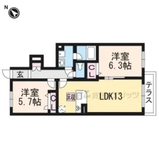 プレミール日吉【102号室】の間取り