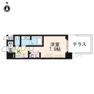 エスリード京都梅小路アヴェ二テ【1階】の間取り
