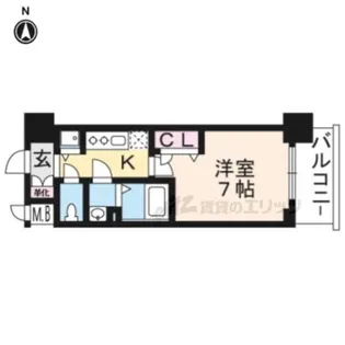 エスリード京都梅小路アヴェニテ【6階】の間取り