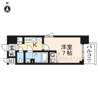 エスリード京都梅小路アヴェニテ【6階】の間取り