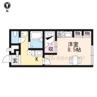 レオパレスワイズコート日野【202号室】の間取り