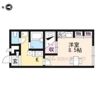 レオパレスワイズコート日野【108号室】の間取り