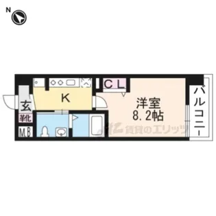 コージーコート南草津【902号室】の間取り