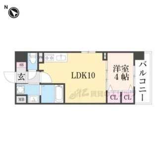 コージーコート南草津【305号室】の間取り