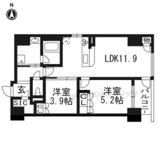 「ソル レヴェンテ堀川高辻」【2階】の間取り