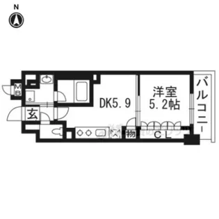 ソルレヴェンテ堀川高辻【6階】の間取り