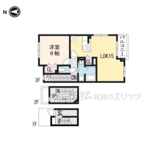 ヒールド・リヴⅠ【3階】の間取り