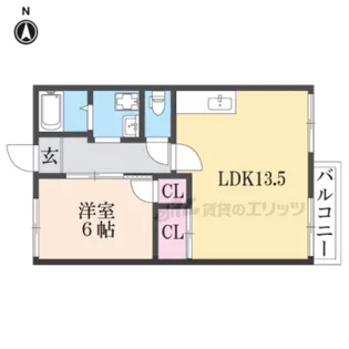 メイプル北秋葉【203号室】の間取り