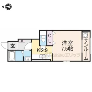 ジュネスカーサ【1階】の間取り