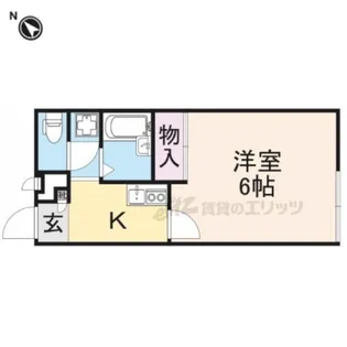 レオパレス孫平治【1階】の間取り