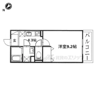 Bella vista南草津【313号室】の間取り