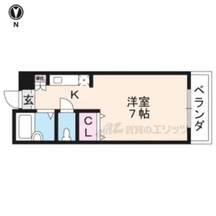 加賀山コーポ6【61号室】の間取り