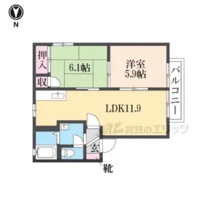 ひまわりハイツ【201号室】の間取り