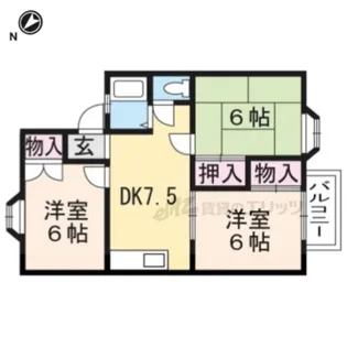 サニーフィールド【2階】の間取り