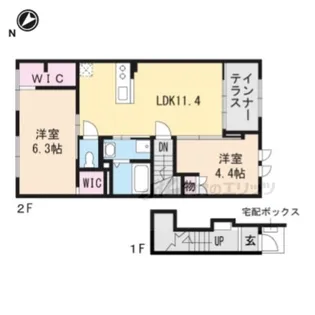 コンフォール横木【202号室】の間取り