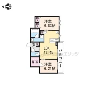 シャーメゾン ヴェール・フォーレ【202号室】の間取り
