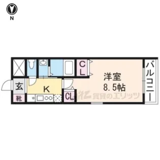 ARTISTA御所西ドゥーエ【3階】の間取り