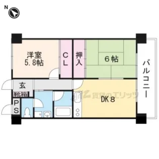 プリミエ貴生川【2階】の間取り