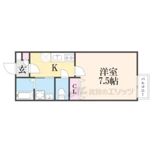 レフレール三雲【107号室】の間取り