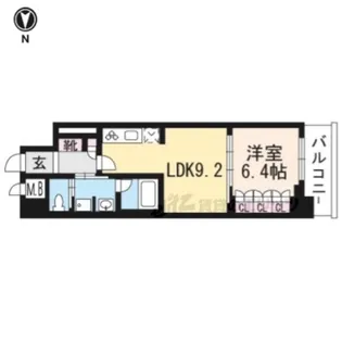 「リーガル京都五条大宮」【6階】の間取り