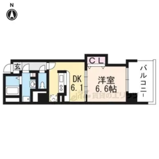 ベルビュー七条河原町【6階】の間取り