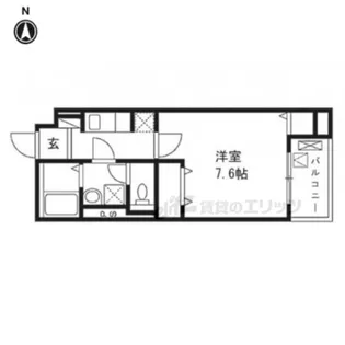 プロムナード桂川【4階】の間取り