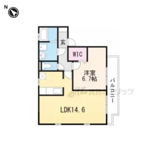 夢咲きの里 A【101号室】の間取り
