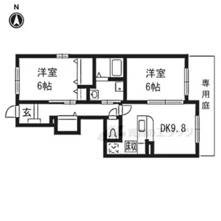 ラフレシール野口【102号室】の間取り